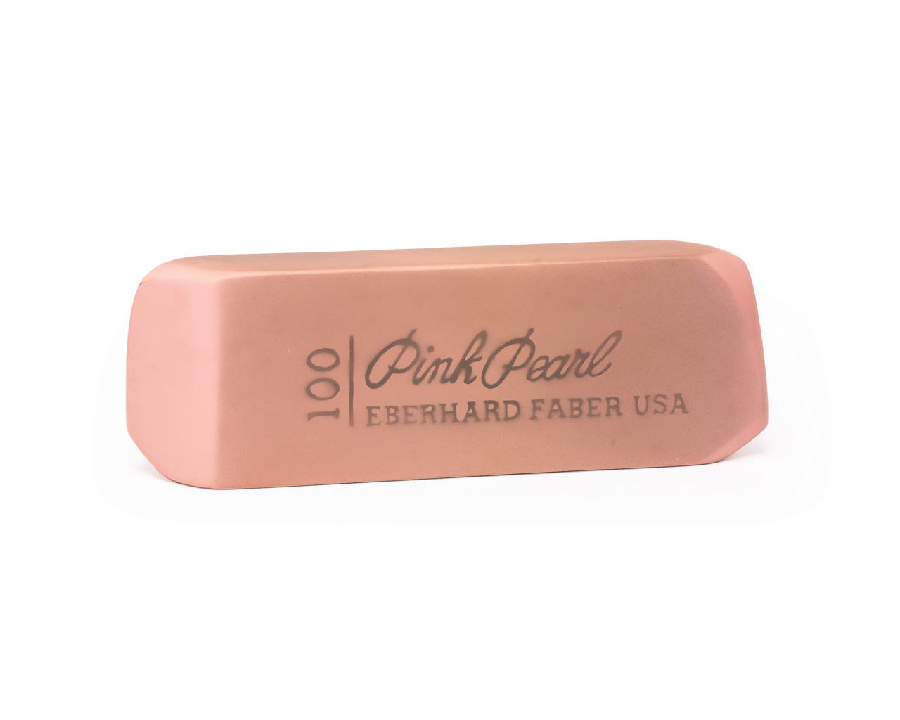 Vija Celmins, Pink Pearl Eraser, 1966–67, Acrylic on balsa wood, 6 3/4 x 19 1/2 x 3 1/4 inches (17.1 x 49.5 x 8.3 cm), © Vija Celmins, Courtesy Private Collection