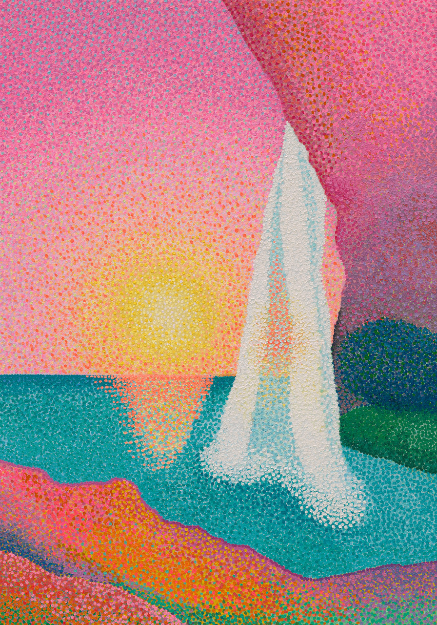 Jennifer Guidi, Falling Veil, Sea of Light, 2026, Oil and sand on linen, 30 x 21 inches (76.2 x 53.3 cm), © Jennifer Guidi, Photo: Brica Wilcox, Courtesy the artist and Gagosian