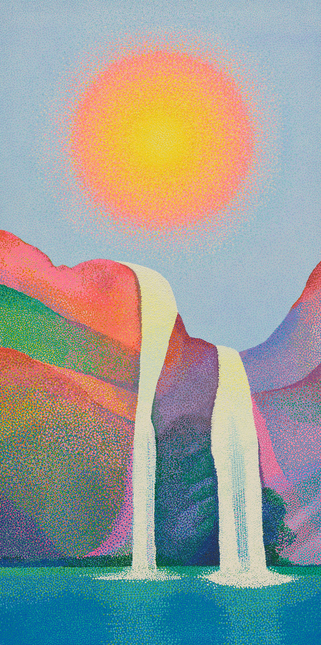 Jennifer Guidi, The Eternal Cascade, 2026, Oil and sand on linen, 80 x 40 inches (203.2 x 101.6 cm), © Jennifer Guidi, Photo: Brica Wilcox, Courtesy the artist and Gagosian