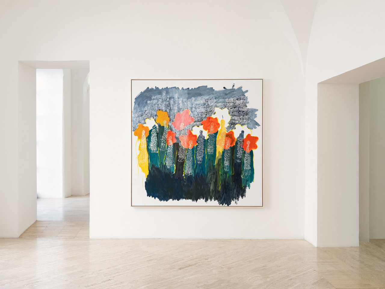 Portia Zvavahera, Like Flowers We Fade, Installation view Fondazione Memmo-Rome, 2026, Courtesy the artist and Fondazione Memmo