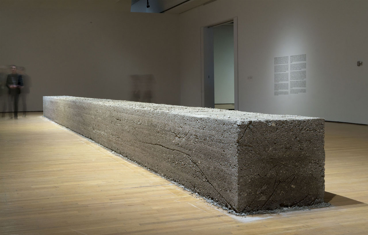 Teresa Margolles, La promesa (The Promise) (fragment), 2012. 22 tons of rubble, remains of a demolished house from Ciudad Juárez, Mexico, dimensions variable. Installation view, Musée d’art contemporain de Montréal, 2017. Collection of the Museo Universitario de Arte Contemporáneo, DGAV-UNAM, Mexico City. © 2026 Teresa Margolles