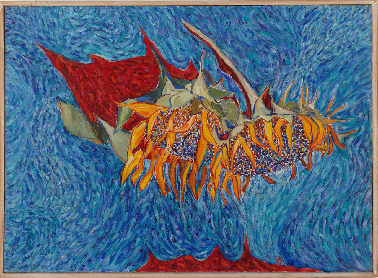 Tatiana Gribanova-Diona, Sunflowers I, 2011, Acrylic on canvas, 50x70 cm