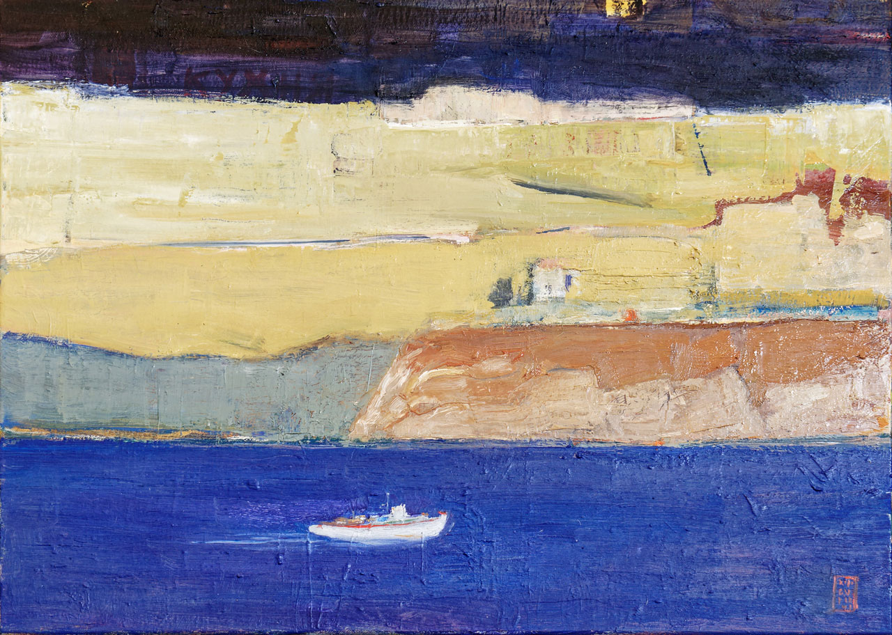 Christos Fourikis, Koulouriotiko Kaikaki, 2026, Oil on canvas, 50 × 70 cm, © & Courtesy the artist