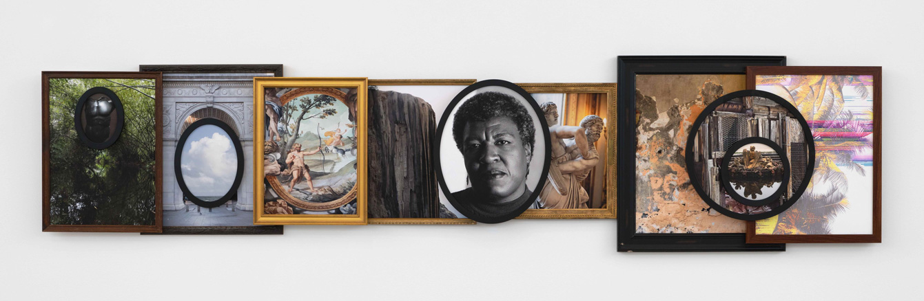 Todd Gray, Octavia’s Gaze (Study #1, LACMA), 2026, Twelve archival pigment prints in artist's frames, UV laminate, 73.7 x 314.6 x 8.6 cm | 29 x 123 7/8 x 3 3/8 inches, Photo: Paul Salveson, © Todd Gray, Courtesy of the artist and Perrotin