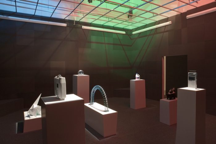 Alexandre Singh, The School for Objects Criticized, 2010/16, Installation view “Free” New Museum-New York, 2010, Photo: Benoit Pailley, © Alexandre Singh, Courtesy Sprüth Magers