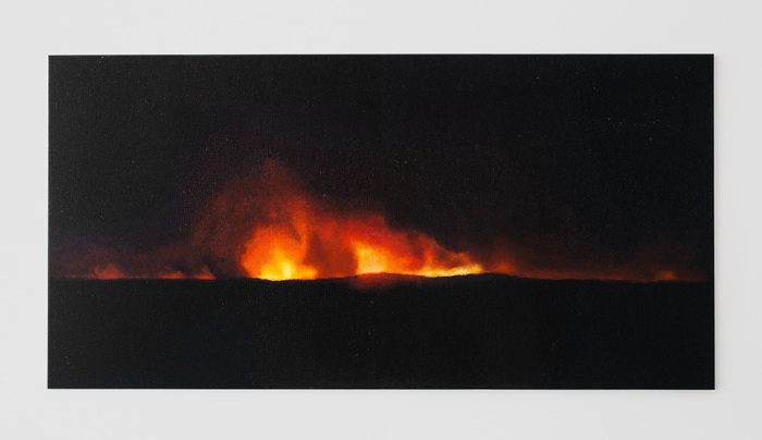 Teresita Fernández, Fire (America) 3, 2016, glazed ceramic, 182.9 x 365.8 x 3.2 cm, Photo: EPW Studio/Maris Hutchinson, Courtesy the Artist and Lehmann Maupin-New York/Hong Kong