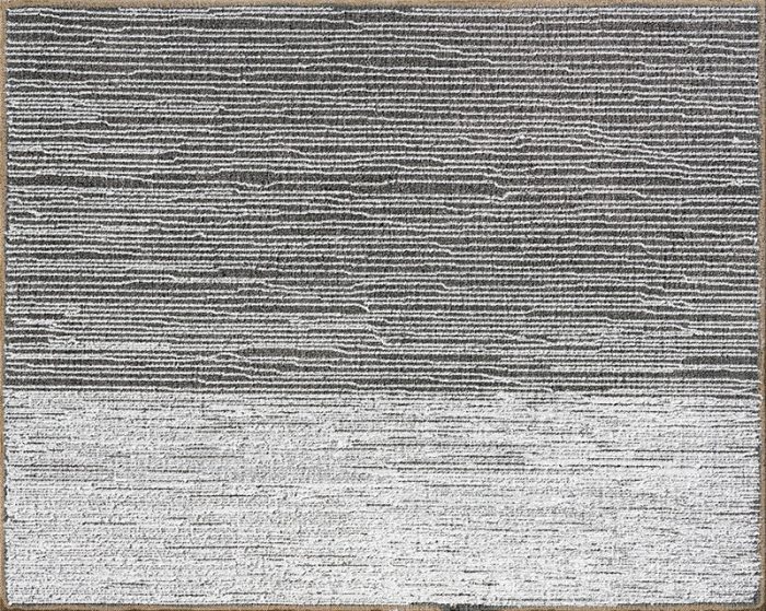 Ha Chong-Hyun, Conjunction 16-114, 2016, Oil on hemp cloth, 130 x 162 cm, © Ha Chong-Hyun, Courtesy of the Artist and Almine Rech Gallery