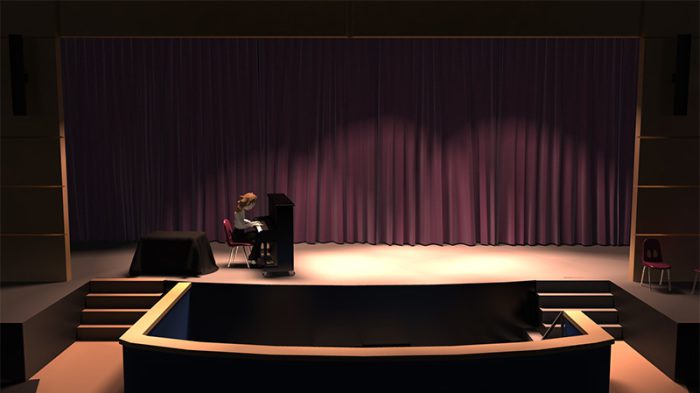 Bunny Rogers, A Very Special Holiday Performance in Columbine Auditorium (Video Still), 2017, Video, color, sound, Collection of the artist, Courtesy Société-Berlin, Whitney Museum of American Art Archive