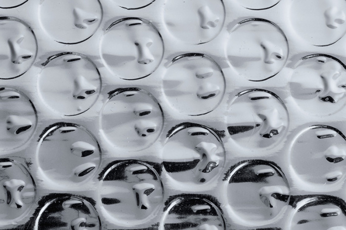 Gimhongsok, Structuring Shadows (aluminium foil faced bubble insulation) [Detail], 2017, Pigment print on resin coated paper, 200 x 150 cm, Courtesy the Artist and Perrotin