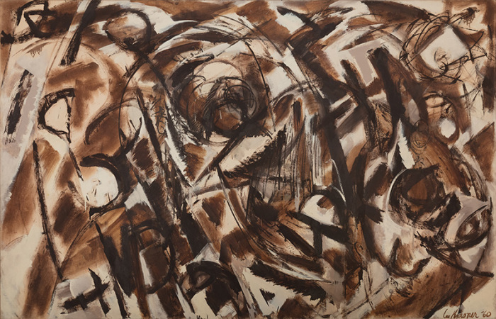 Lee Krasner, Seeded, 1960, Oil on canvas, 179.7 x 276.9 cm, © 2017 The Pollock-Krasner Foundation / Artists Rights Society (ARS), New York, Image Courtesy of Paul Kasmin Gallery