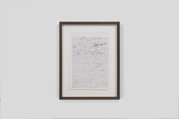 Haegue Yang, Carsick Drawing – Toward Huu Nghi and Youyiguan #1, 2016, Ink on paper, framed, 28 x 21.5 cm, Courtesy of the artist, Photo: Studio Haegue Yang