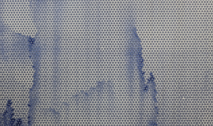Martin Boyce, The Light Pours Out (detail), Painted panel, Photo © Martin Boyce, Esther Schipper Gallery Archive