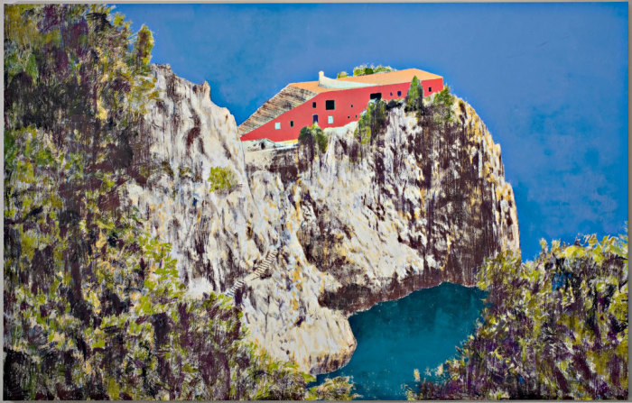 Enoc Perez, Casa Malaparte (Day), 2008, Oil on canvas, 234 x 366 cm, © the artist, Photo: Carlo Vannini