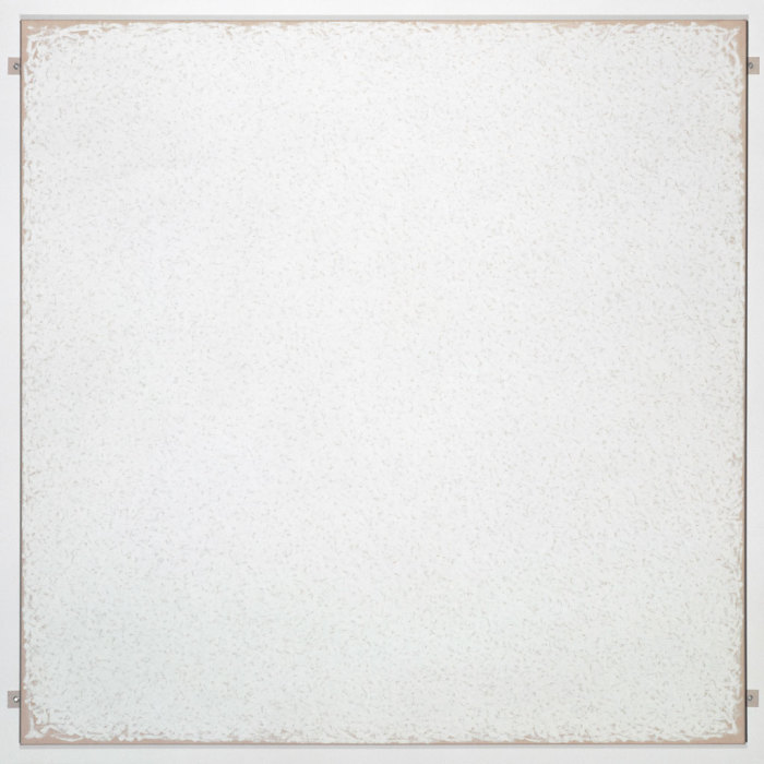 Robert Ryman, Chapter, 1981, Oil on linen, 4 metal fasteners , © Centre Pompidou, MNAM-CCI/Philippe Migeat/Dist. RMN-GP, © Adagp, Paris 2018
