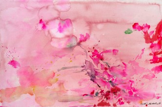 Zao Wou-Ki, Sans titre (Paris septembre), 2007, Watercolour on paper, 66 x 102 cm , Zao Wou-Ki ADAGP, Paris, 2018, Courtesy the artist and kamel mennour-Paris/London
