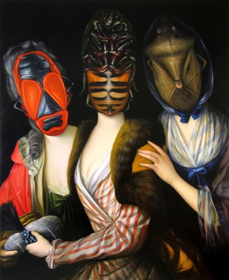 Ewa Juszkiewicz, Sisters (after Anton Graff), 2014, Oil on canvas, 142 × 116 cm, © Ewa Juszkiewicz, Courtesy the artist and Gagosian