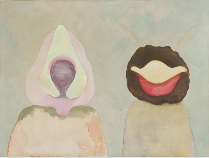Tomoo Gokita, Handsome Duo, 2021, acrylic on canvas, © Tomoo Gokita, Courtesy the artist and Blum & Poe Gallery