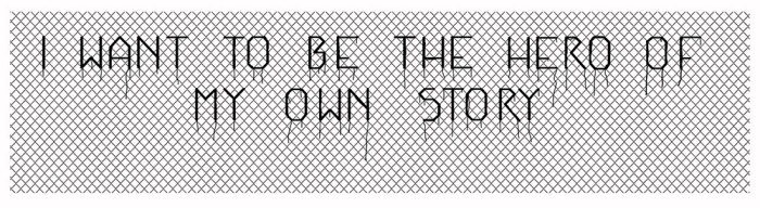 Artemis Potamianou, Which side are you on? Fence 1, 2021, 150 x 500 cm, wire mesh and cord