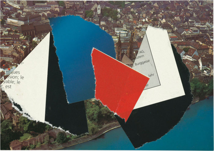 Ellsworth Kelly, Basel III, 1992, Collage on postcard, 4 × 5⅞ inches; 10 × 15 cm, © Ellsworth Kelly Foundation, Courtesy Ellsworth Kelly Foundation and Matthew Marks Gallery