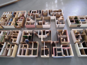 Kostas Christopoulos, The Settlement (installation photo), 2022, used building materials, © Kostas Christopoulos, The Courtesy the Artist and Zoumboulakis Gallery