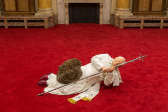 Maurizio Cattelan, La Nona Ora, 1999 Photo: My Matson/Moderna Museet © Maurizio Cattelan 2024