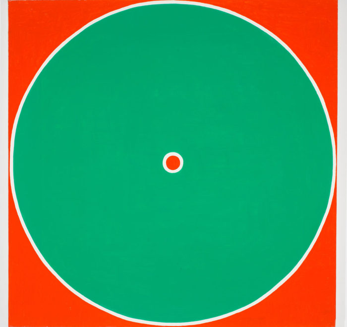 Vera Molnar, A kör négyszögesítése (Squaring the Circle), 1962–1964, oil on canvas; 110 x 110 cm, © Courtesy of the MNB Arts & Culture