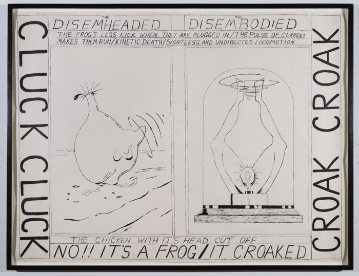 Mike Kelley, Cluck Cluck Croak Croak, 1982, Acrylic on paper, Matthys-Colle Collection