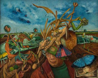 Kim Chongnam(Manabe Hideo), My Landscape, 1980, oil paint on canvas, 73×91.5cm, courtesy of the artist's family