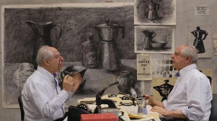 William Kentridge, Self-Portrait as a Coffee-Pot, Episode 1: A Natural History of the Studio (still), 2020 – 2024, HD Video, 24 min, © William Kentridge, Courtesy the artist, Hauser & Wirth and Goodman Gallery