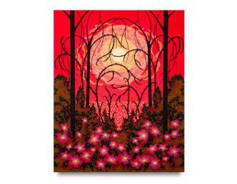 Sharon Ellis, Rose Garden, 2020, alkyd on panel, 20 x 16 inches, © Sharon Ellis, Courtesy the artist and Michael Kohn Gallery