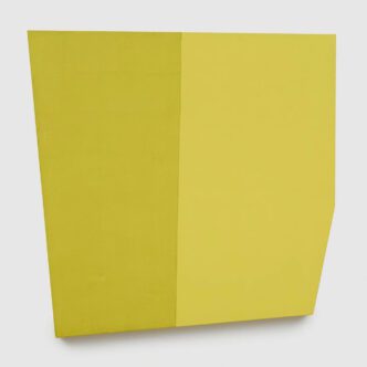 Robert Mangold, Divided Image, 2024, acrylic and black pencil on canvas, 35-3/4" × 36" (90.8 cm × 91.4 cm), © Robert Mangold, Courtesy the artist and Pace Gallery