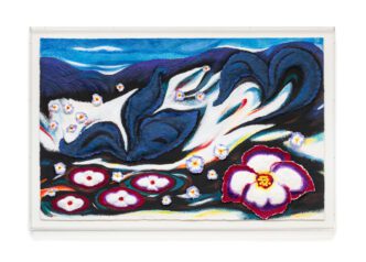 6. Han Sai Por, Tropical Impression, 2024, Acrylic paint, hand-molded paper pulp on STPI handmade paper, 125 x 194 x 5 cm. © Han Sai Por / STPI. Photo courtesy of the artist and STPI – Creative Workshop & Gallery, Singapore