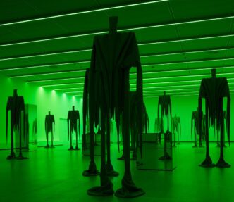 Installation view «Sandra Mujinga – Skin to Skin”, Stedelijk Museum Amsterdam, 2025. Photo: Peter Tijhuis