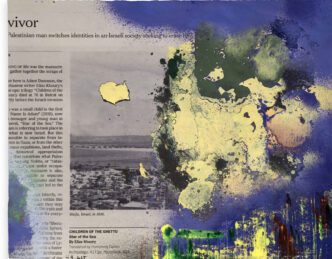 Han Bing, Vivor, 2025. Acrylic and oil pastel on paper, 24.5 x 18.6 cm (9.65 x 7.32 in), © Han Bing, Courtesy the artist and Thaddaeus Ropac Gallery