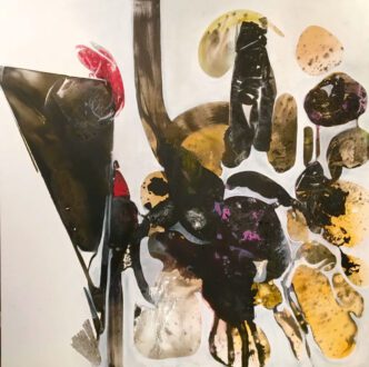 Vian Sora, Landscape with a Moth, 2016, Acrylic on canvas, Collection of Judson and Daphne Hartlage