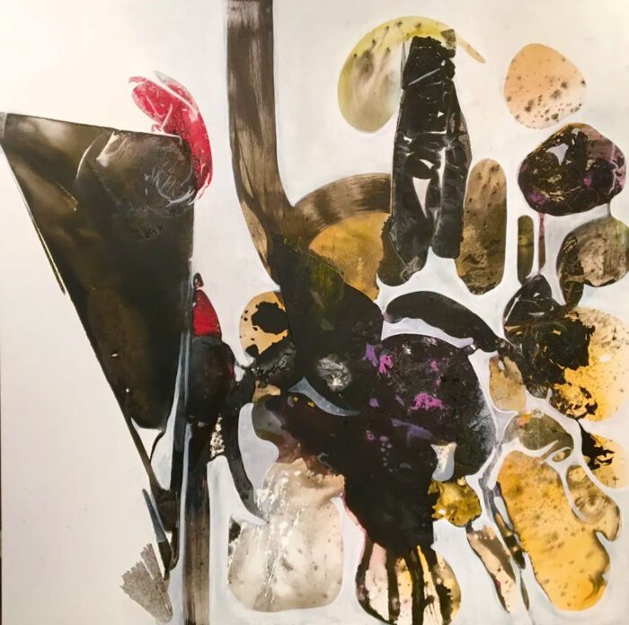 Vian Sora, Landscape with a Moth, 2016, Acrylic on canvas, Collection of Judson and Daphne Hartlage