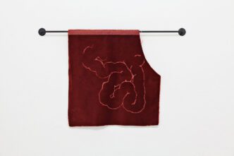 Mona Hatoum, Untitled (red velvet), 1996m Velvet and mild steel, 37 × 57 cm, © Mona Hatoum. Courtesy of Galleria Continua, San Gimignano / Beijing / Les Moulins / Havana (photo: Ela Bialkowska)