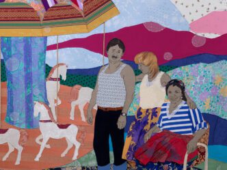 Małgorzata Mirga-Tas, The Big Dipper Will Foretell the Future of the Roma (detail), 2025, Textile patchwork, acrylic, mixed media, © Małgorzata Mirga-Tas. Courtesy of the artist; Foksal Gallery Foundation, Warsaw; Frith Street Gallery, London; and Karma International, Zurich, Ph. Dario Lasagni