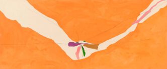 Helen Frankenthaler. Chairman of the Board, 1971. Acrylic and felt-tip pen on canvas, 6′ 10 1/16″ x 16′ 2 5/16″ (208.4 x 493.6 cm). The Museum of Modern Art, New York. Nina and Gordon Bunshaft Bequest. © 2025 Helen Frankenthaler / Artists Rights Society (ARS), New York. Digital Image © 2025 The Museum of Modern Art, New York