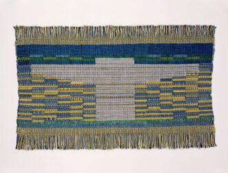 Anni Albers, Sheep May Safely Graze, 1959, Cotton and synthetic fiber, 36,8 × 59,7 cm, The Museum of Arts and Design, New York, gift of Karen Johnson Boyd, through the American Craft Council, 1977, © 2025 The Josef and Anni Albers Foundation/ProLitteris, Zurich