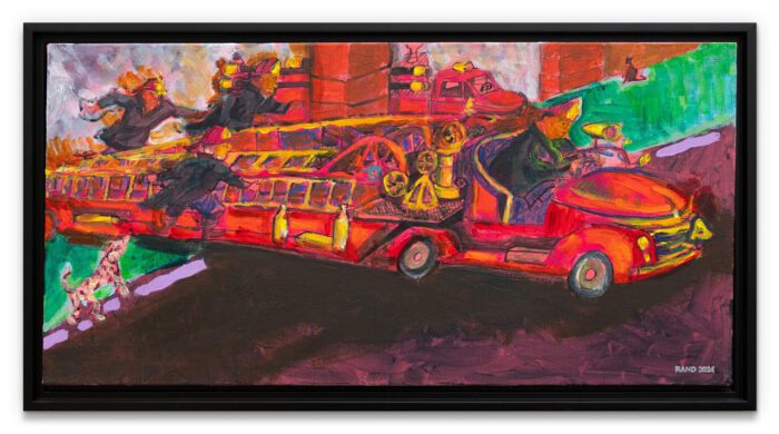 Archie Rand, Untitled #9, 2024, Acrylic on canvas, 34.3 x 64.7 cm, © Archie Rand, Courtesy the artist and Contemporary Fine Arts Galerie GmbH