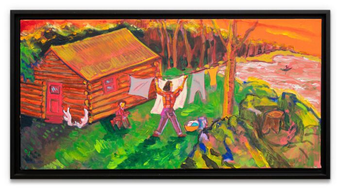 Archie Rand, Untitled #10, 2024, Acrylic on canvas, 34.3 x 64.7 cm, © Archie Rand, Courtesy the artist and Contemporary Fine Arts Galerie GmbH