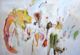 Nikos Kryonidis, UNTITLED, 2025,  acrylics on canvas, 140 X 200 cm, © Nikos Kryonidis, Courtesy the artist and Astrolavos - dexameni Gallery