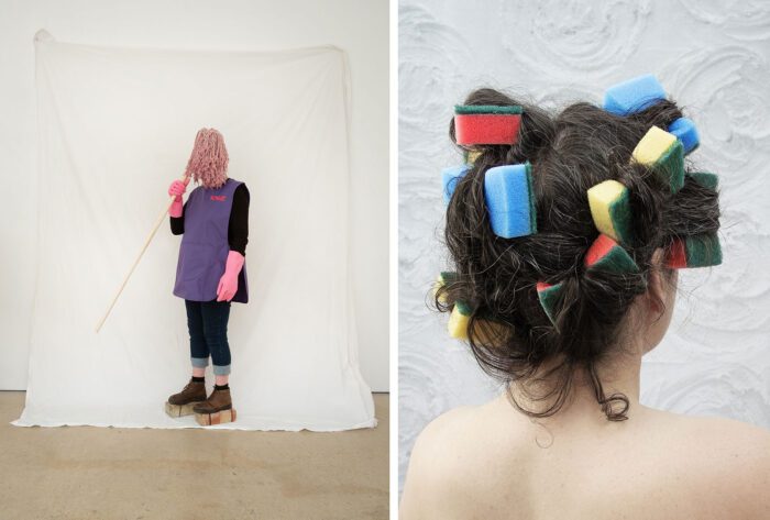 Left: Kelly O’Brienm Cleaner 01, 2022, digital photography, variable, Series: No Rest For The Wicked, ©: Kelly O’Brien Right: Kelly O’Brien, Scrubber, 2025, digital photography, variable, Series: No Rest For The Wicked, ©: Kelly O’Brien