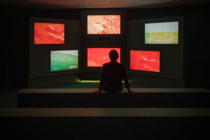 ohn Akomfrah, Listening All Night To The Rain, Installation view Museo Nacional Thyssen-Bornemisza-Madrid, 2025, Image: © Maru Serrano, Courtesy the artist and Museo Nacional Thyssen-Bornemisza