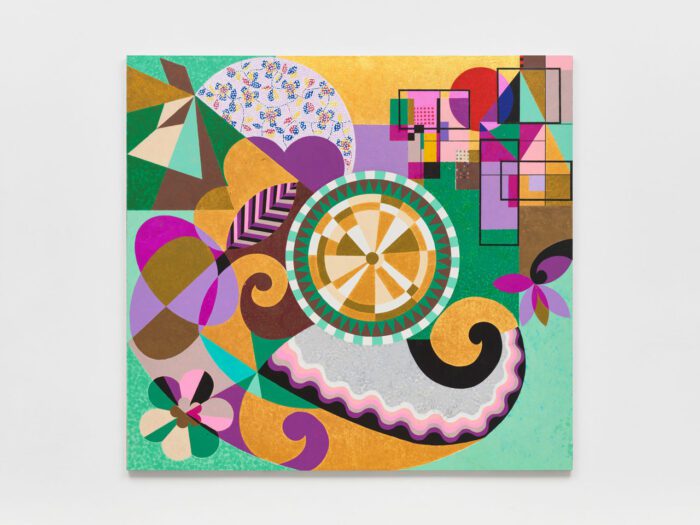 Beatriz Milhazes, Happy Dreams, 2025, Acrylic on linen, 260 x 280 cm | 102 3/8 x 110 1/4 in., © Beatriz Milhazes, Courtesy the artist and White Cube Gallery