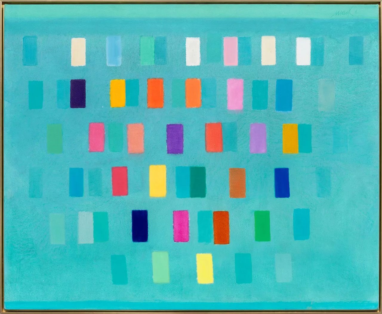Heinz Mack, Pallet-Picture (Chromatic Constellation), 2006, Acrylic on canvas, 130 x 160 cm, 51 x 63 in