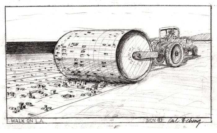 Carl Cheng, Santa Monica Art Tool Drawing, 1983, © Carl Cheng, Courtesy the artist