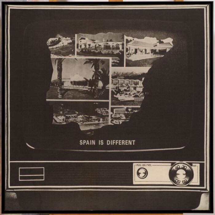 Joan Rabascall, Spain is different (from the series Spain is different), 1977. MACBA Collection. Long-term loan of Barcelona City Council. Gift of Rafael Tous. © Joan Rabascall, Sabam Belgium 2025