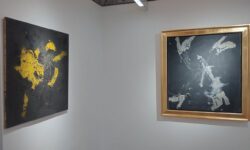 Lucio-Fontana-and-Georg-Baselitz.-Concetto-spaziale-(1957)-and-Aurora-viene-(2015)